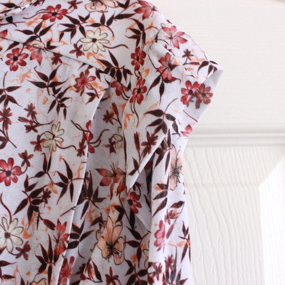 CHLOÉ Scalloped floral-print georgette maxi duster coat/jacket - Picture 16 of 16